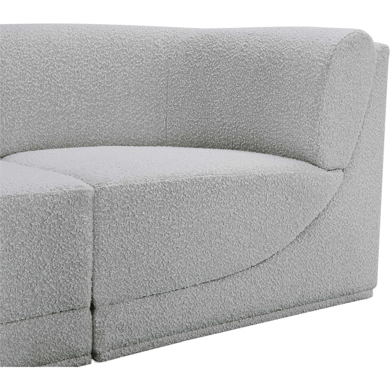 Meridian Ollie Grey Boucle Fabric Modular Sofa IMAGE 8