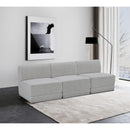 Meridian Ollie Grey Boucle Fabric Modular Sofa IMAGE 2