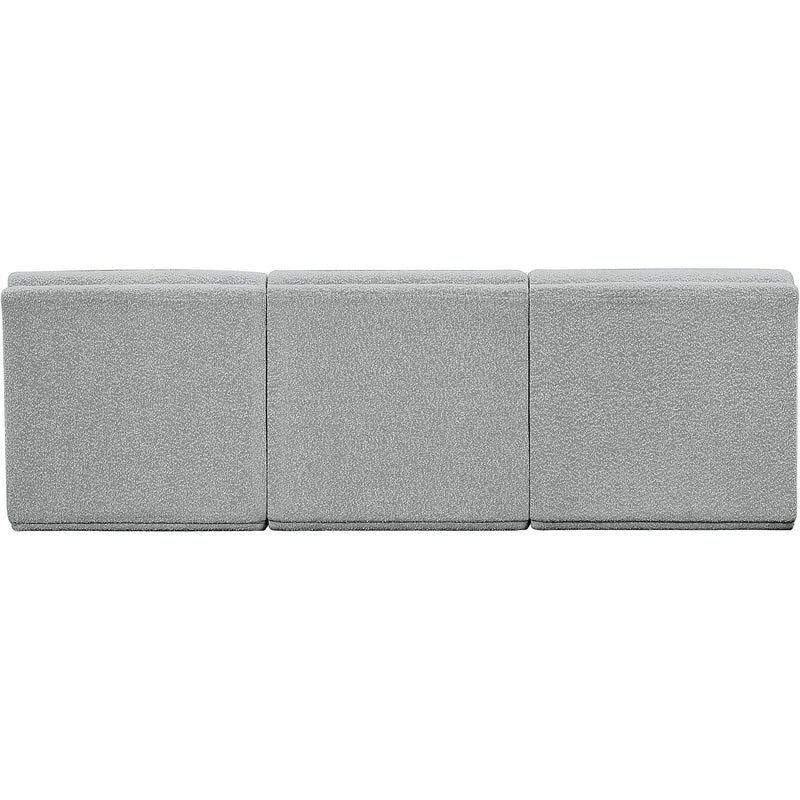Meridian Ollie Grey Boucle Fabric Modular Sofa IMAGE 3