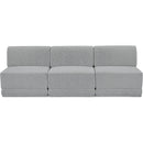 Meridian Ollie Grey Boucle Fabric Modular Sofa IMAGE 4