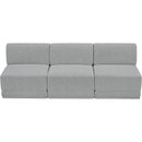 Meridian Ollie Grey Boucle Fabric Modular Sofa IMAGE 5