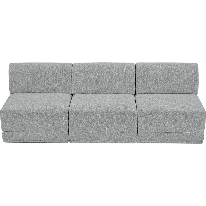 Meridian Ollie Grey Boucle Fabric Modular Sofa IMAGE 5