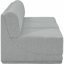 Meridian Ollie Grey Boucle Fabric Modular Sofa IMAGE 6