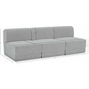 Meridian Ollie Grey Boucle Fabric Modular Sofa IMAGE 8