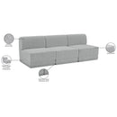 Meridian Ollie Grey Boucle Fabric Modular Sofa IMAGE 9