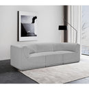 Meridian Ollie Grey Boucle Fabric Modular Sofa IMAGE 2