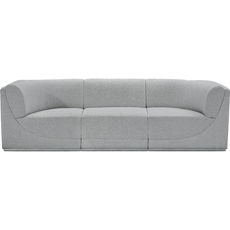 Meridian Ollie Grey Boucle Fabric Modular Sofa IMAGE 5