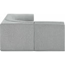 Meridian Ollie Grey Boucle Fabric Modular Sectional IMAGE 6