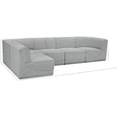 Meridian Ollie Grey Boucle Fabric Modular Sectional IMAGE 15