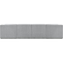 Meridian Ollie Grey Boucle Fabric Modular Sectional IMAGE 3
