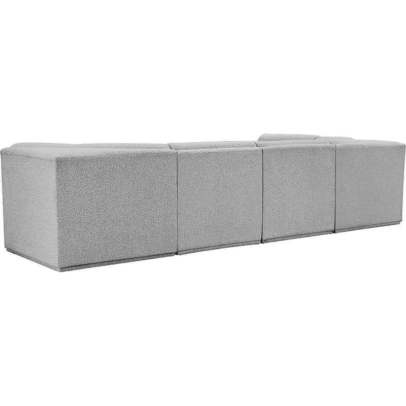 Meridian Ollie Grey Boucle Fabric Modular Sectional IMAGE 4