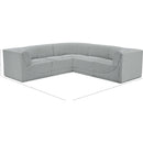 Meridian Ollie Grey Boucle Fabric Modular Sectional IMAGE 13