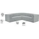 Meridian Ollie Grey Boucle Fabric Modular Sectional IMAGE 14
