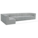 Meridian Ollie Grey Boucle Fabric Modular Sectional IMAGE 15