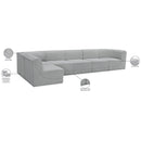 Meridian Ollie Grey Boucle Fabric Modular Sectional IMAGE 16