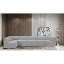 Meridian Ollie Grey Boucle Fabric Modular Sectional IMAGE 2