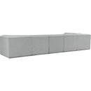 Meridian Ollie Grey Boucle Fabric Modular Sectional IMAGE 4