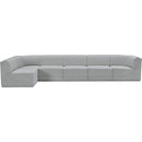 Meridian Ollie Grey Boucle Fabric Modular Sectional IMAGE 5
