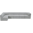 Meridian Ollie Grey Boucle Fabric Modular Sectional IMAGE 6