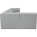 Meridian Ollie Grey Boucle Fabric Modular Sectional IMAGE 7