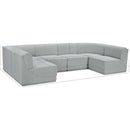 Meridian Ollie Grey Boucle Fabric Modular Sectional IMAGE 12