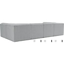 Meridian Ollie Grey Boucle Fabric Modular Sectional IMAGE 3