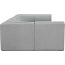 Meridian Ollie Grey Boucle Fabric Modular Sectional IMAGE 6