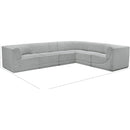 Meridian Ollie Grey Boucle Fabric Modular Sectional IMAGE 12