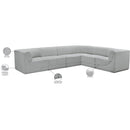 Meridian Ollie Grey Boucle Fabric Modular Sectional IMAGE 13