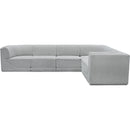 Meridian Ollie Grey Boucle Fabric Modular Sectional IMAGE 4