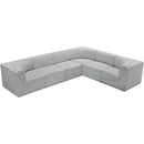 Meridian Ollie Grey Boucle Fabric Modular Sectional IMAGE 5
