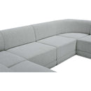 Meridian Ollie Grey Boucle Fabric Modular Sectional IMAGE 10