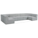 Meridian Ollie Grey Boucle Fabric Modular Sectional IMAGE 13