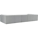 Meridian Ollie Grey Boucle Fabric Modular Sectional IMAGE 4