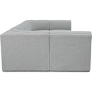 Meridian Ollie Grey Boucle Fabric Modular Sectional IMAGE 7