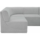 Meridian Ollie Grey Boucle Fabric Modular Sectional IMAGE 9