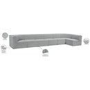 Meridian Ollie Grey Boucle Fabric Modular Sectional IMAGE 16