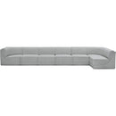Meridian Ollie Grey Boucle Fabric Modular Sectional IMAGE 5