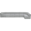 Meridian Ollie Grey Boucle Fabric Modular Sectional IMAGE 6