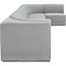 Meridian Ollie Grey Boucle Fabric Modular Sectional IMAGE 7