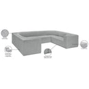 Meridian Ollie Grey Boucle Fabric Modular Sectional IMAGE 15