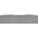 Meridian Ollie Grey Boucle Fabric Modular Sectional IMAGE 3