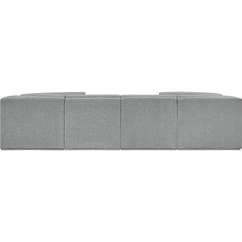 Meridian Ollie Grey Boucle Fabric Modular Sectional IMAGE 3