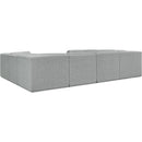 Meridian Ollie Grey Boucle Fabric Modular Sectional IMAGE 4