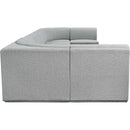 Meridian Ollie Grey Boucle Fabric Modular Sectional IMAGE 6