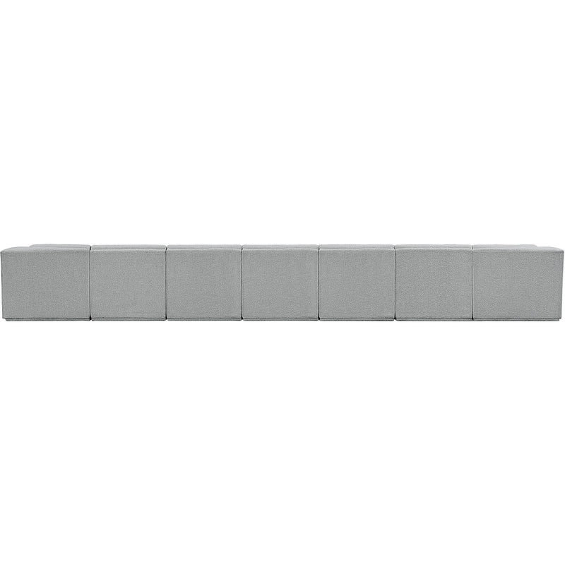 Meridian Ollie Grey Boucle Fabric Modular Sectional IMAGE 3