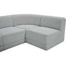 Meridian Ollie Grey Boucle Fabric Modular Sectional IMAGE 7