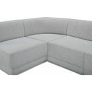 Meridian Ollie Grey Boucle Fabric Modular Sectional IMAGE 10