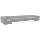 Meridian Ollie Grey Boucle Fabric Modular Sectional IMAGE 12