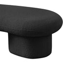 Meridian Luka Black Boucle Fabric Bench IMAGE 10